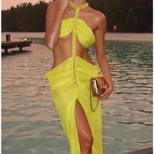Elegant Yellow Maxi Dress